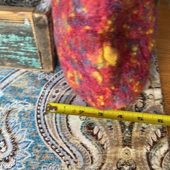 JZ Bags 100% Wool, Felted shoulder bag purse two interior pockets flower - Picture 7 of 11